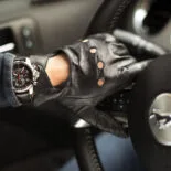 Black driving gloves