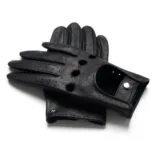 napoDRIVE (schwarz) - Herren-Autohandschuhe ohne Fütterung mit Touchscreen-Technologie