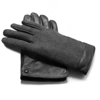 napoGENT (schwarz/grau) - Herren-Winterhandschuhe mit Fütterung und Touchscreen-Technologie