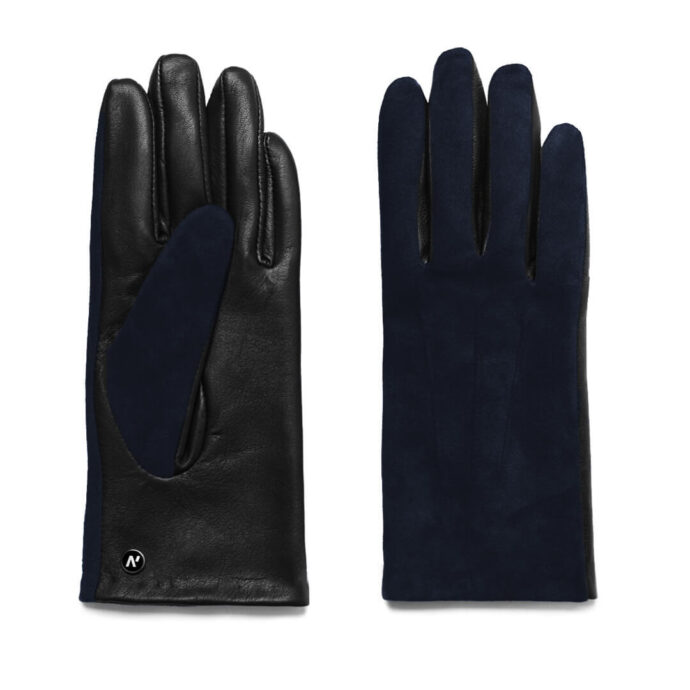 napoROSE (schwarz/dunkelblau) - Damen-Winterhandschuhe mit Fütterung und Touchscreen-Technologie