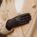 Braune Touchscreen Handschuhe für Damen
