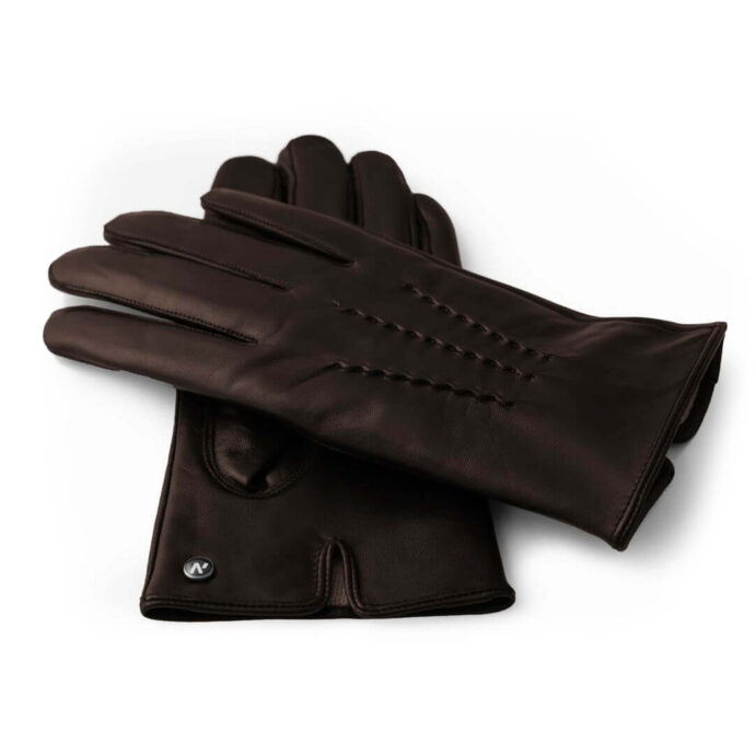 Klassische Herren-Lederhandschuhe in Braun
