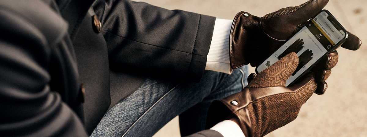 Herren-Tweed-Handschuhe