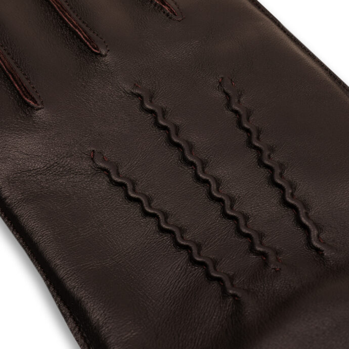 braune taktile Herrenhandschuhe