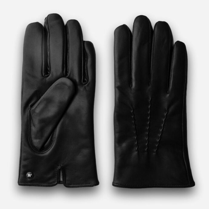 elegante schwarze Herrenhandschuhe