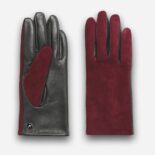 Damen-Handschuhe aus kastanienbraunem Wildleder