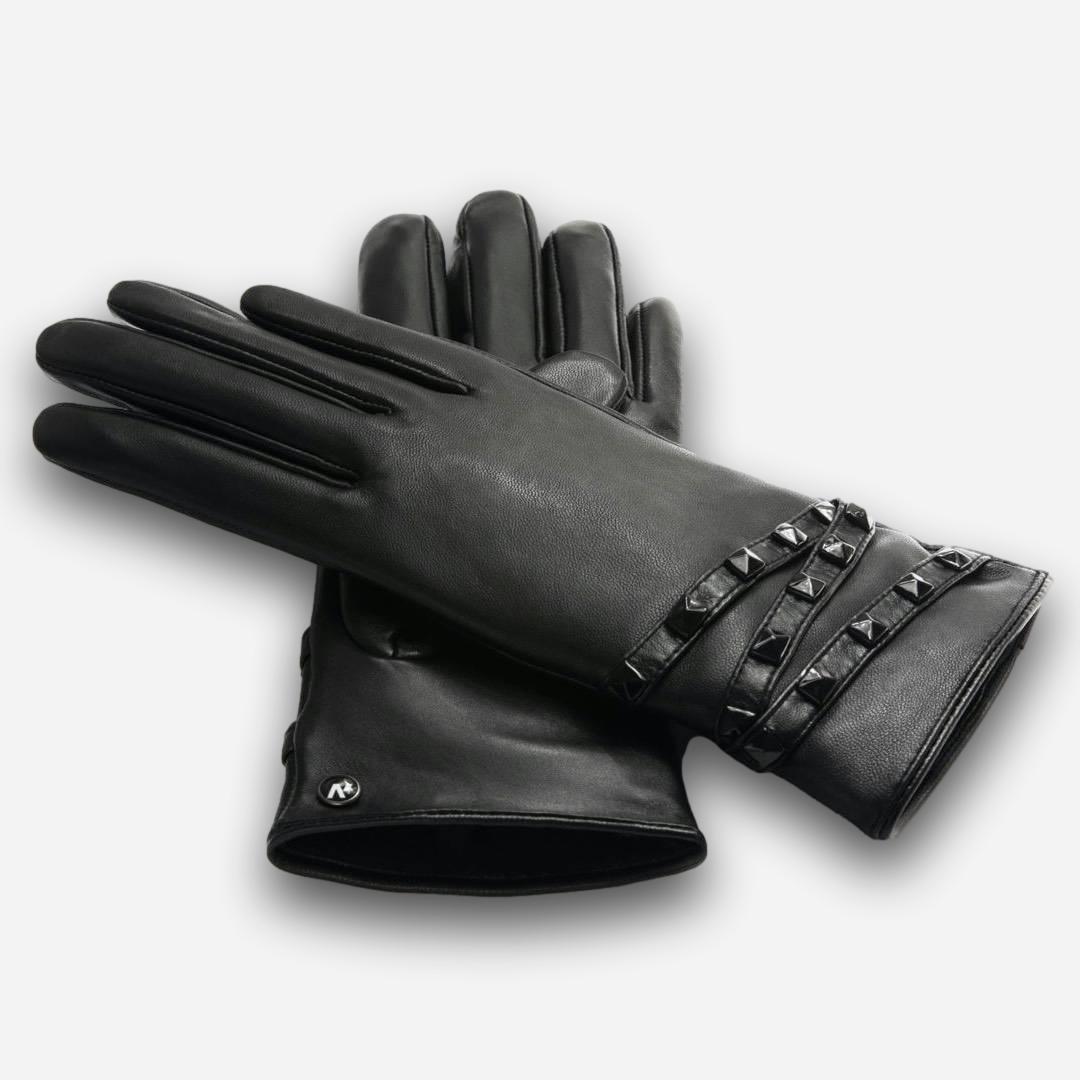 Damen-Winterhandschuhe napoSTUD - mit Fütterung (schwarz) Touchscreen-Technologie und