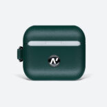 grünes audioCASE Classic Leather für AirPods 3 – Eleganz und Schutz