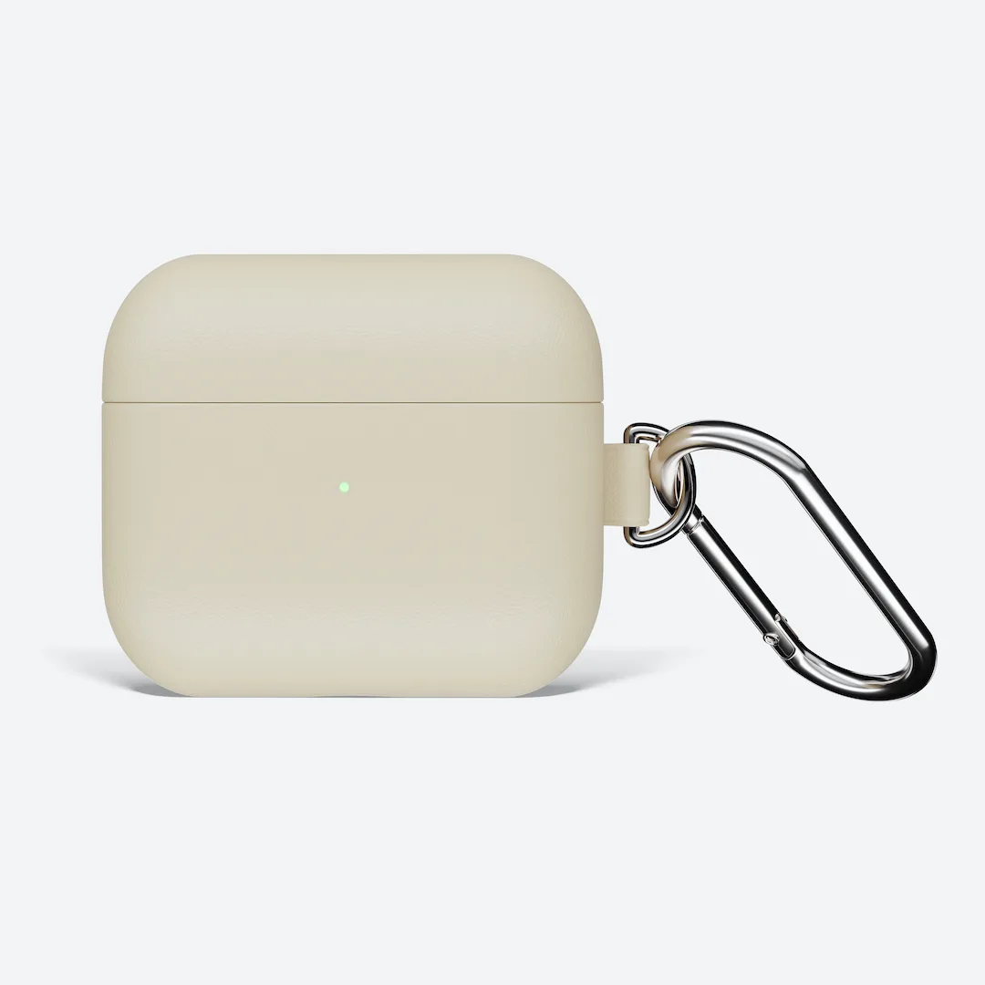 beige audioCASE Classic Leather für AirPods 3 – Eleganz und Schutz