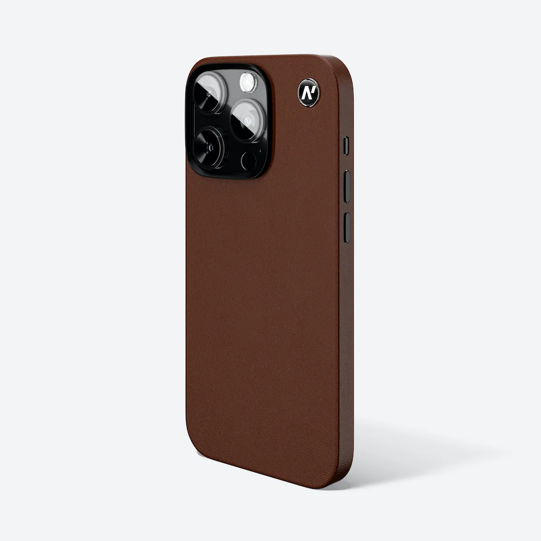 Stilvolle braune iPhone-Hülle