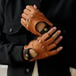 Fingerlose Damenhandschuhe mit Verschluss