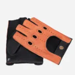 hellbraune fingerlose Damenhandschuhe